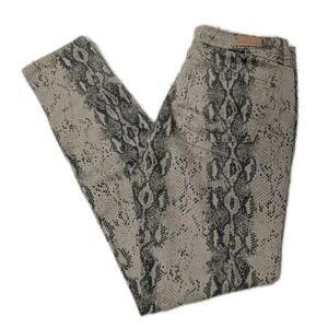 Judy Bluee Snakeskin Print Stretch Skinny Fit Jeans Women's